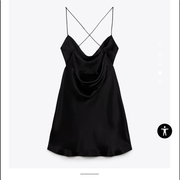 ZARA SATIN MINI DRESS - Picture 2 of 6